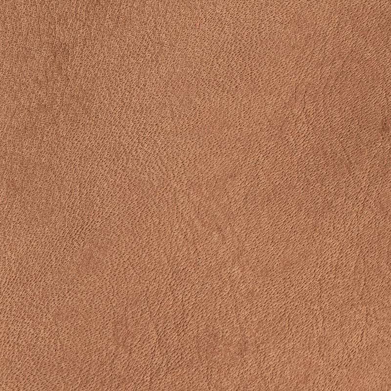 Brandy – light brown full-grain leather swatch with a natural texture