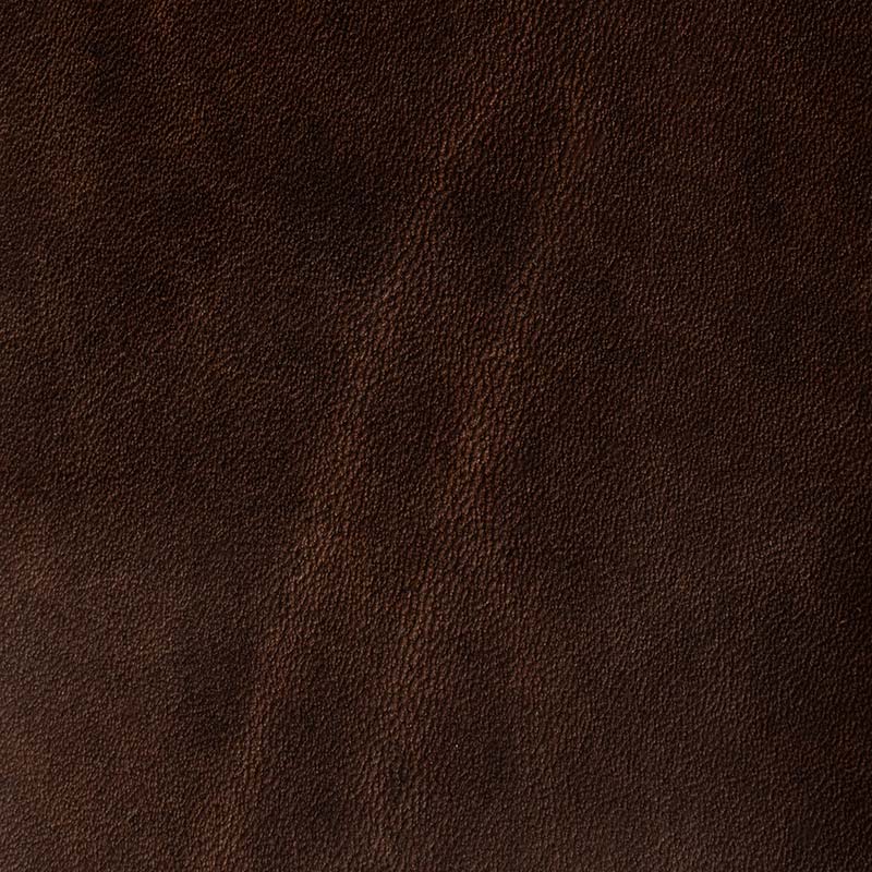 Espresso – rich dark brown rustic leather swatch with a textured, natural finish.