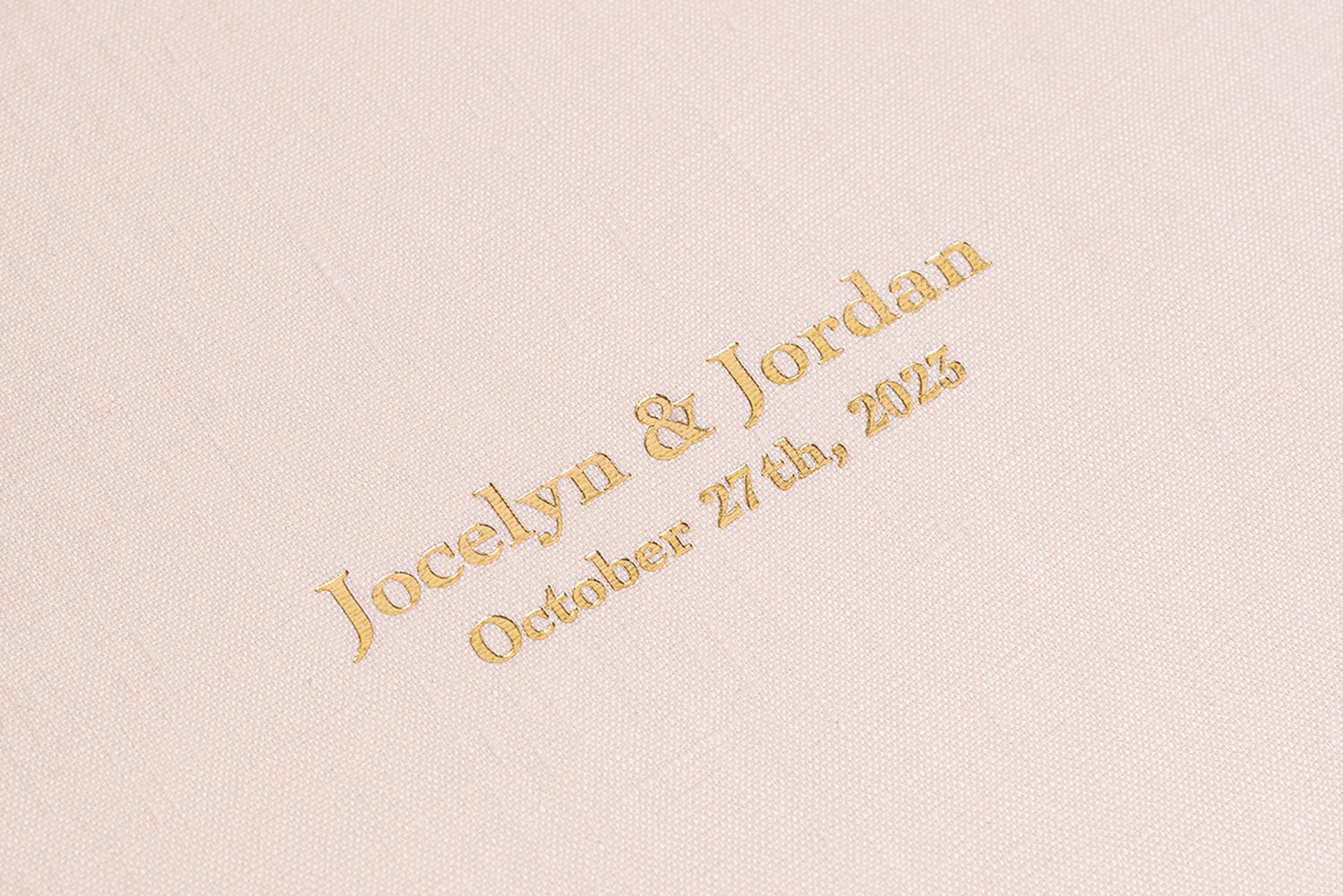 Baltic Linen, Foil Deboss (Handset Metal Font – Cochin)