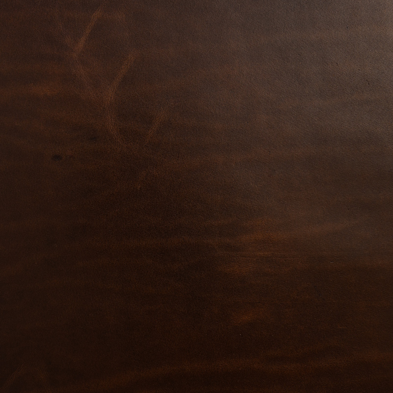 Espresso – rich dark brown rustic leather swatch with a textured, natural finish.