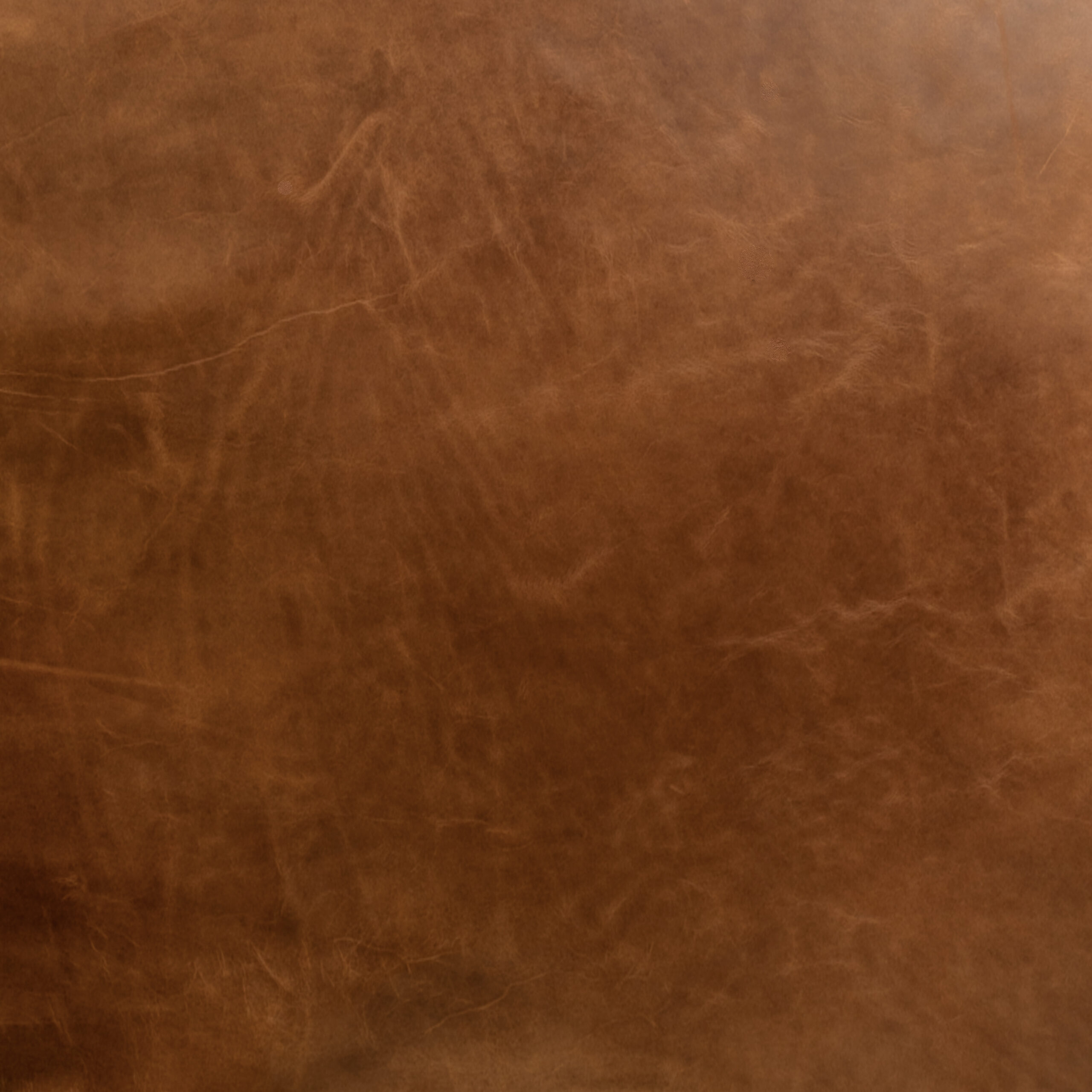 Tan – rich brown rustic leather swatch with a natural, textured finish.